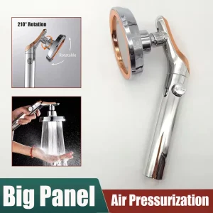 Pommeau de douche haute pression, grand panneau, grand débit, économie d&rsquo;eau, arrêt à une touche, buse de pulvérisation d&rsquo;eau, accessoires de salle de bains, nouvelle collection