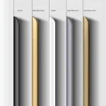 Poignée de porte d&rsquo;armoire de luxe Invisible, 80-1200MM, Non perforée, bord enveloppé, longue poignée noire, poignée dissimulée pour armoire