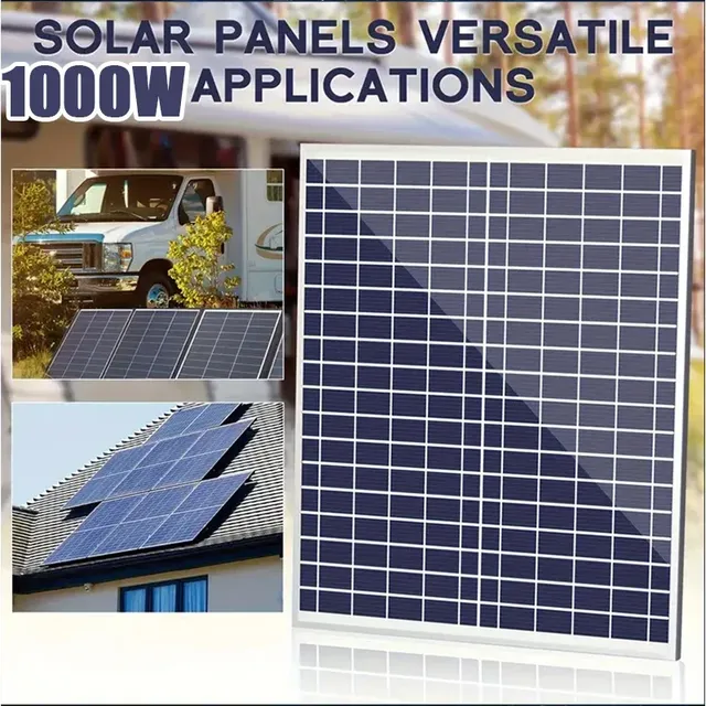 Panneau solaire polycristallin 1000W cadre aluminium…