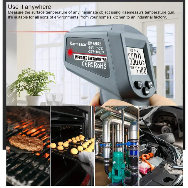 Thermomètre infrarouge numérique industriel – vue 2