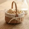Panier mariage noeud papillon osier tressé anse haute… – vue 3