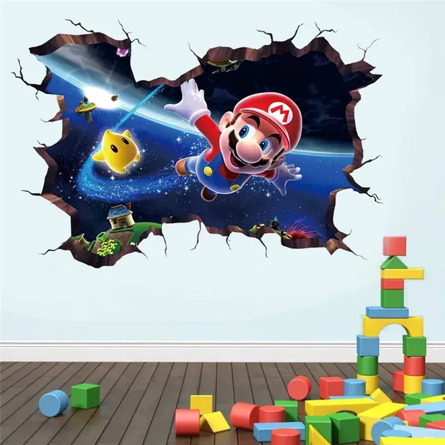 Autocollant mural de jeu de dessin animé 3D – vue 4