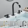 Robinet de lavabo de salle de bains noir – vue 3