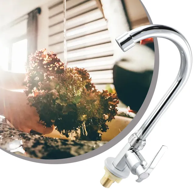 Robinet de cuisine grand en acier inoxydable – vue 6