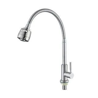Robinet de cuisine rotatif universel monté sur le pont