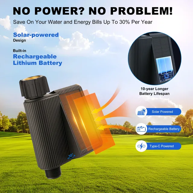 GIRIER-Tuya Smart Water Timer avec entrée en laiton – vue 3