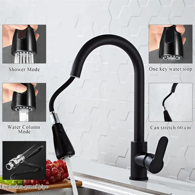 Robinets de cuisine mitigeur d'évier extractible… – vue 3