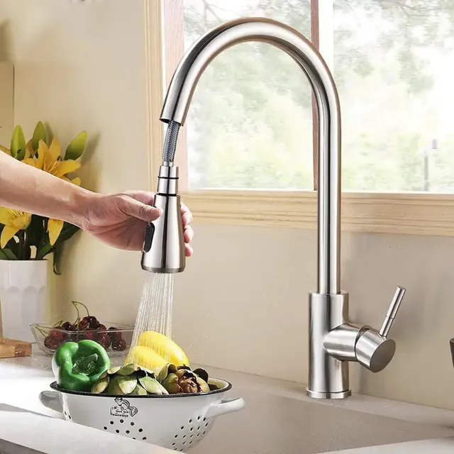 Robinet de cuisine en Nickel brossé – vue 2