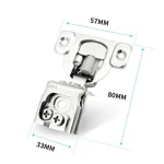 Charnières d&rsquo;armoires de cuisine à 6 voies, charnières dissimulées compactes, amortissement, coussin de porte, charnière d&rsquo;armoire, acier argenté, simplement