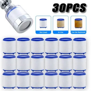 30 pièces cartouche filtrante de robinet cuisine et bain douche filtre…