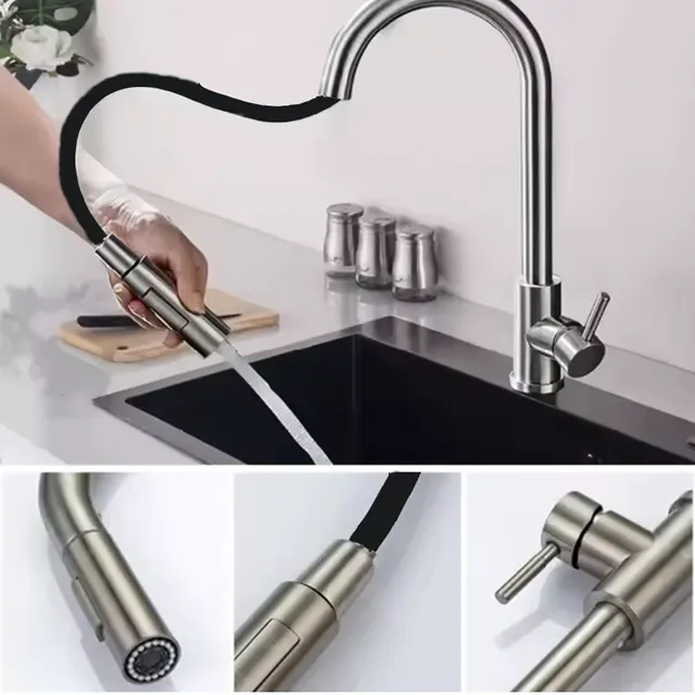 Mitigeur Cuisine Monocommande Acier Inoxydable Brossé… – vue 3