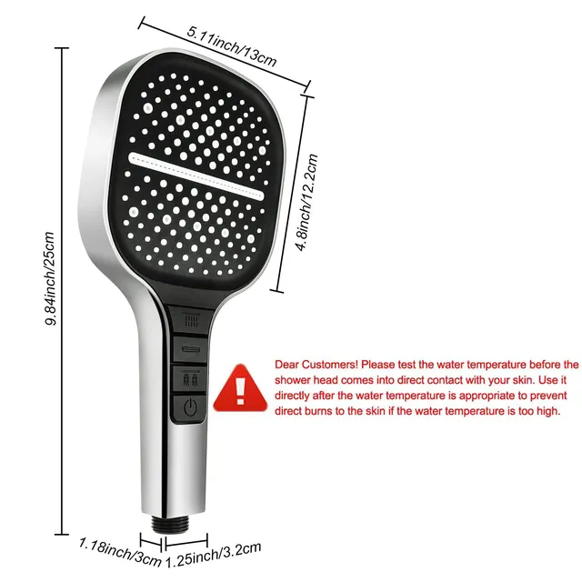 Grande pomme de douche réglable – vue 3