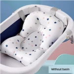 Tapis de soutien de siège de bain pour bébé, antidérapant, doux et confortable, coussin de corps pliable, chaise de baignoire pour nouveau-né, oreiller de baignoire