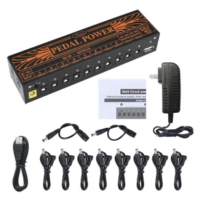 Rowin pédale alimentation mise à jour sortie multi-circuits alimentation pour pédale de guitare 10 voies 9 V/12 V/18 V sorties cc 1 voie 5 V USB Rowin pédale alimentation mise à jour sortie multi-circuits alimentation pour pédale de guitare 10 voies 9 V/12 V/18 V sorties cc 1 voie 5 V USB