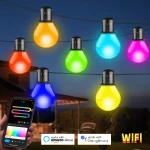 Smart WIFI G40 LED ampoule chaîne lumière USB 15M 25 ampoules fée lumières salle de noël extérieur jardin décor mariage LED guirlande lampe