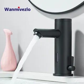 Mitigeur lavabo monotrou sensoriel infrarouge sans contact noir mat…