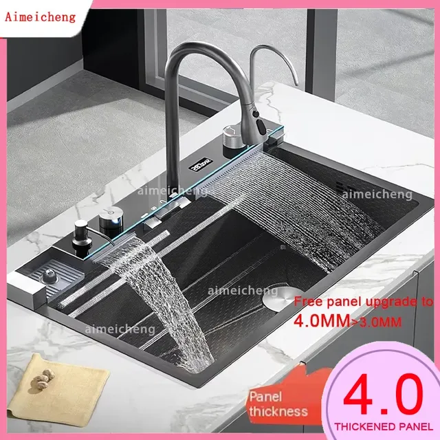 Évier cuisine encastrable acier inoxydable finition… – vue 2
