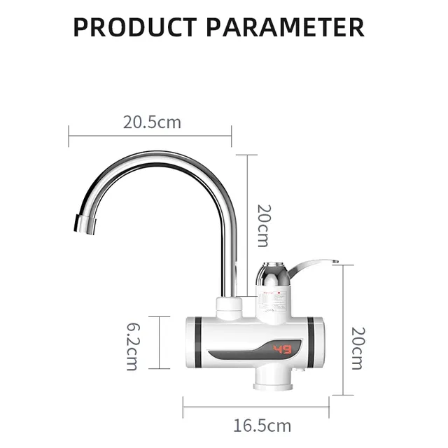 Chauffe eau instantané sans réservoir 3000W écran LED… – vue 6