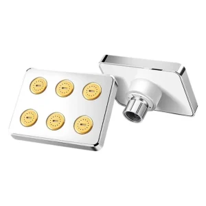 Pommeau de douche haute pression mural 360 ° Pommeau de douche rotatif à pulvérisation supérieure, économie d’eau, remplacement de douche détachable Pommeau de douche haute pression mural 360 ° Pommeau de douche rotatif à pulvérisation supérieure, économie d’eau, remplacement de douche détachable