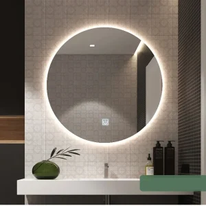 Miroir circulaire Simple de Style moderne, miroirs de salle de bains LED, miroir d’éclairage Intelligent mural, décoration de maison d’hôtel Miroir circulaire Simple de Style moderne, miroirs de salle de bains LED, miroir d’éclairage Intelligent mural, décoration de maison d’hôtel
