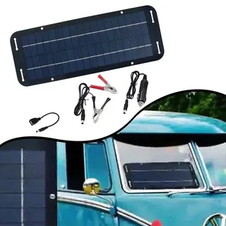 Panneau solaire portable douze volts monocristallin ultrafin noir…