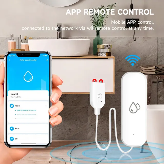 Tuya WiFi/ZigBee capteur d'eau alarme de fuite détecteur… – vue 4