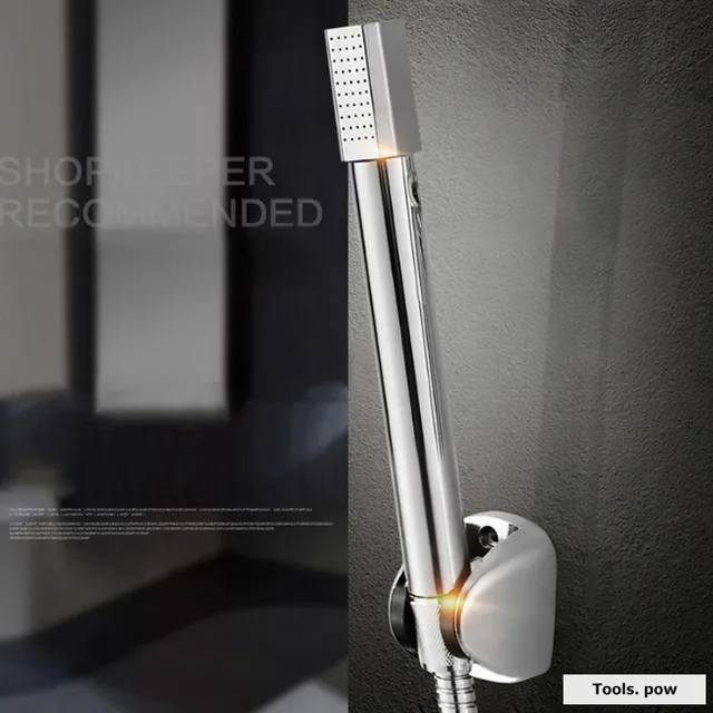 Pommeau de douche à main en acier inoxydable et cuivre – vue 2