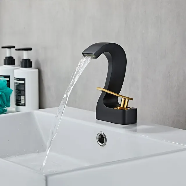 Robinet de lavabo cascade moderne mélangeur chaud et… – vue 3