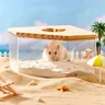 Bac sable hamster transparent acrylique couvercle bois… – vue 3