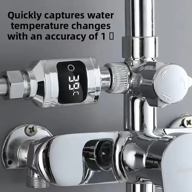 Pyromètre de douche numérique LED – vue 3