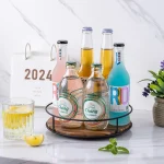 Étagère à épices rotative de cuisine, 1 pièce, sous armoire, organisateur d&rsquo;assaisonnement, boîte à épices de comptoir, huile, sel, Sauce, vinaigre, support de rangement