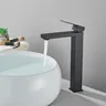 Robinet de lavabo de salle de bains noir mat – vue 3