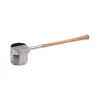 louche sauna inox design moderne manche bois hêtre personnalisable capacité 300350ml léger durable fini poli ergonomique utilisation professionnelle domestique