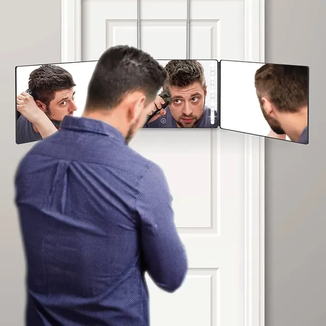 Miroir 3 voies pour la coupe de cheveux avec lumières – vue 3
