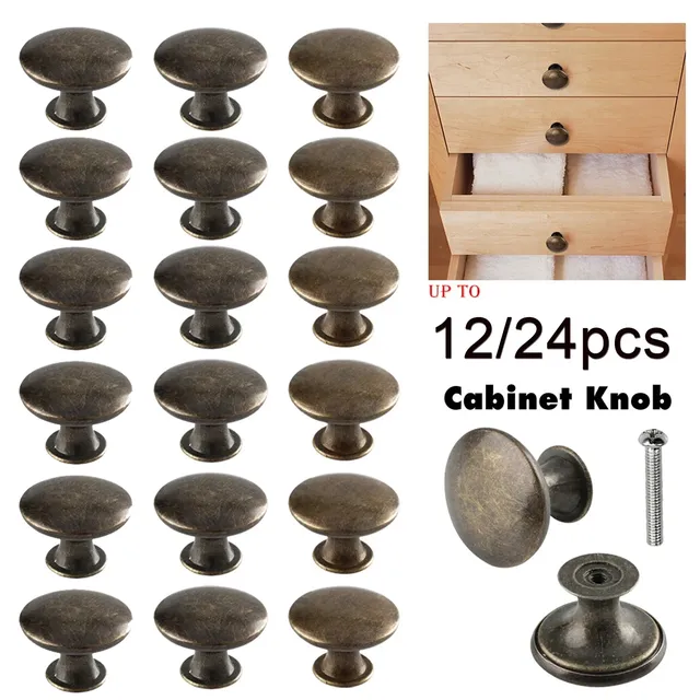 24/12 pièces boutons d'armoire de cuisine en Bronze…