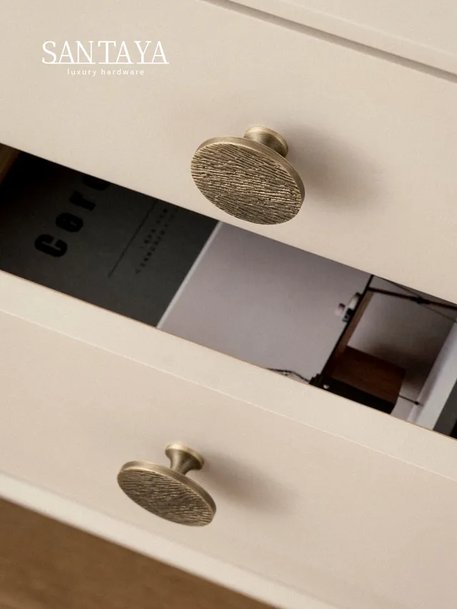 Santaya Poignée de porte d'armoire ronde semi-circulaire… – vue 6