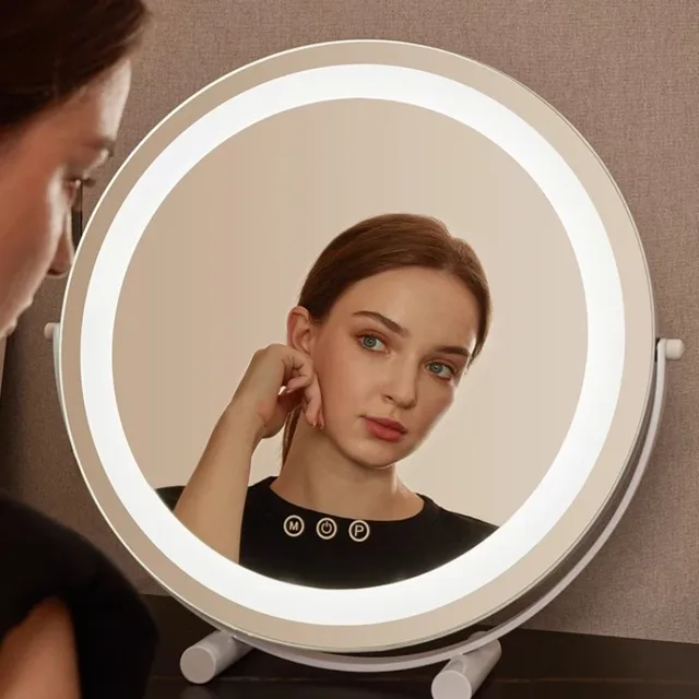 Miroir mural rond à lumière Led – vue 2