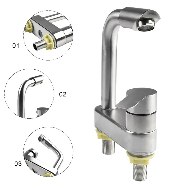 Robinet d'évier en acier inoxydable – vue 4