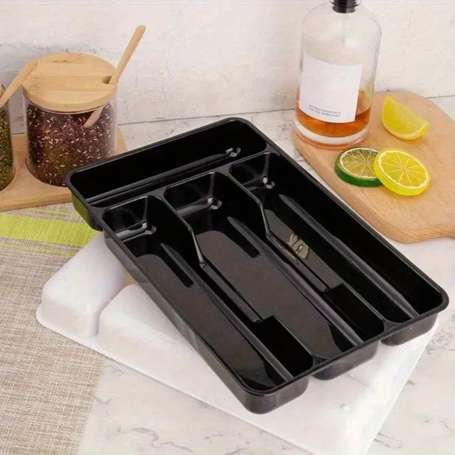 Organisateur couverts tiroir rose plastique rigide… – vue 5