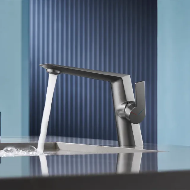 Robinet mitigeur monocommande lavabo vasque laiton blanc… – vue 3