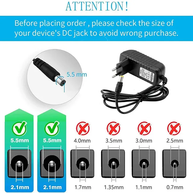 Adaptateur d'alimentation AC 110V - 220V DC 5V 12V 24 V – vue 3