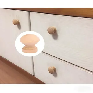 Bouton de tiroir en bois 10 pièces