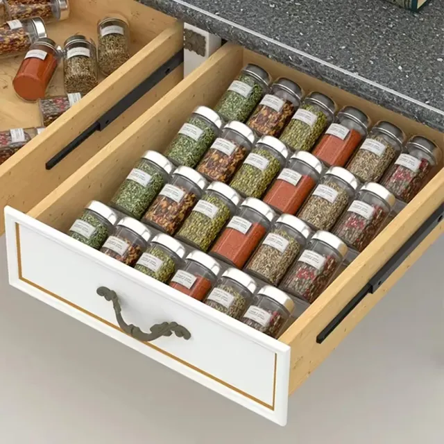Étagère à épices en acrylique à tiroir réglable – vue 3