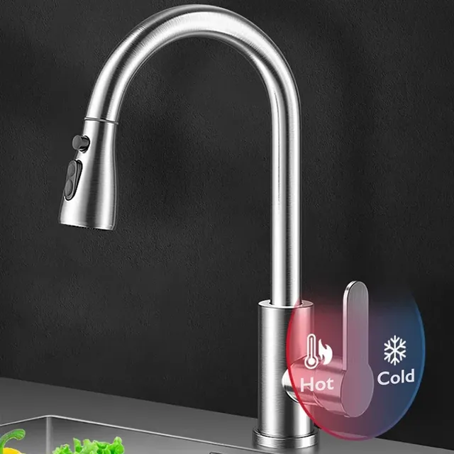 Robinet de cuisine en acier inoxydable avec… – vue 5