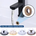 Couvercle de trop-plein rond pour trou d&rsquo;évier de cuisine, garniture de lavabo de cuisine et de salle de bains, bouchon de trou d&rsquo;évier de bain, bouchon d&rsquo;anneau de débordement de lavabo