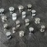 Bouton rond poignée de meuble monotrou argent armoire… – vue 2