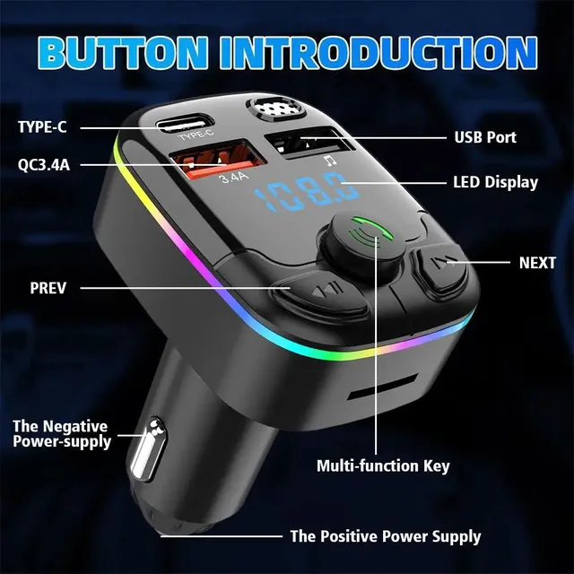 Transmetteur FM Bluetooth 5.0 pour voiture – vue 6