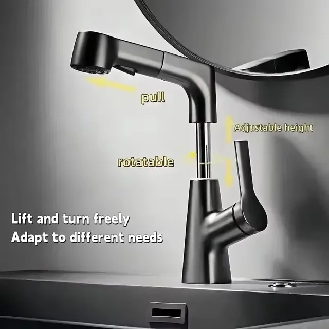 Robinet de salle de bains de Type extractible rotatif – vue 2