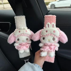 Melody couverture de ceinture de sécurité de voiture en peluche douce épaulière hiver conduite confortable universelle Automobiles ceinture de sécurité housse de siège d&rsquo;épaule