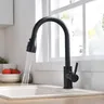 Mitigeur Monocommande Bec Haut Courbe Acier Inox Brossé… – vue 4